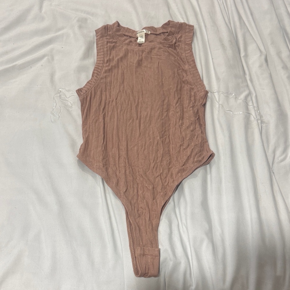 NWT Bozzolo Sleeveless Tan/ Light Brown Bodysuit